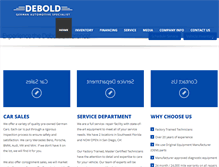 Tablet Screenshot of deboldauto.com